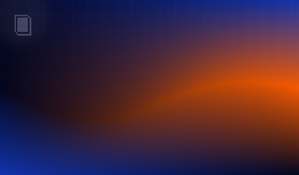 Abstract blue and orange grid representing a varied website development toolchain